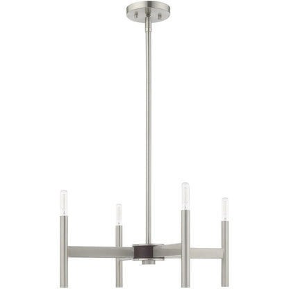 Four Light Dimmable Chandelier With Shades