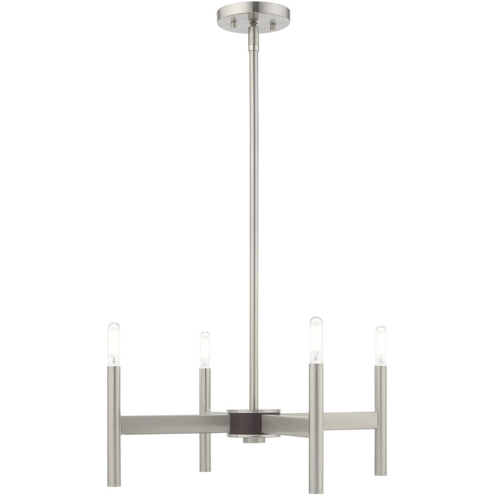Four Light Dimmable Chandelier With Shades
