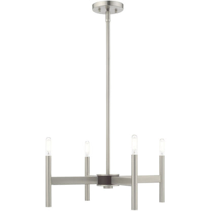 Four Light Dimmable Chandelier With Shades