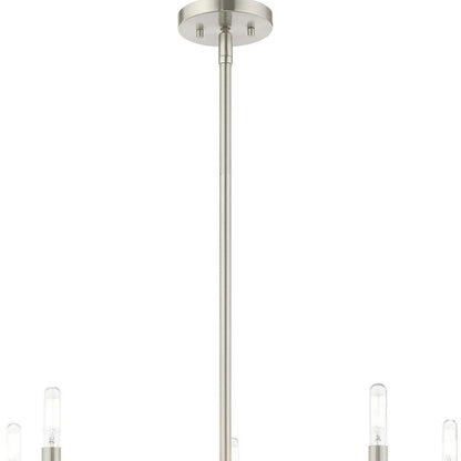 Five Light Dimmable Chandelier With Shades