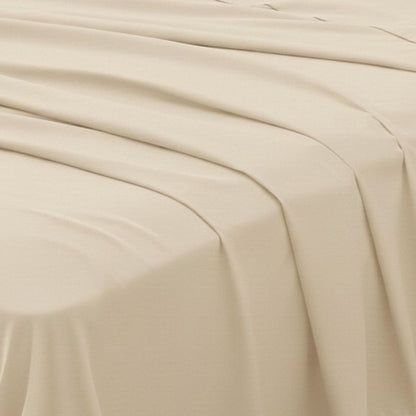 Four Piece Ivory Cotton Queen Sheet Set