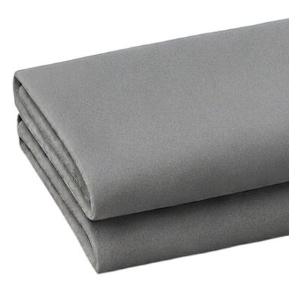 Set of Two Light Gray Cotton King Pillowcases