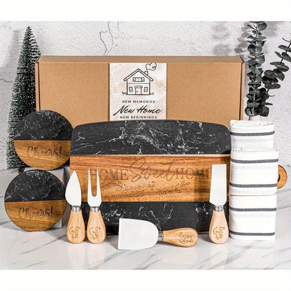 Set of Two Brown Live Edge Solid Wood Cooking Utensil Sets