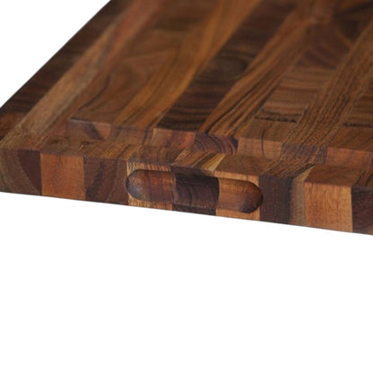 16" Brown Solid Wood Cutting Board With Juice Groove