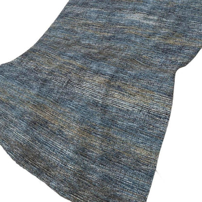 50" X 70" Blue And Gold Abstract Polyester Woven Plush Throw Blanket
