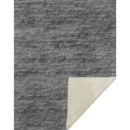 50" X 70" Gray And Silver Abstract Microfiber Plush Throw Blanket