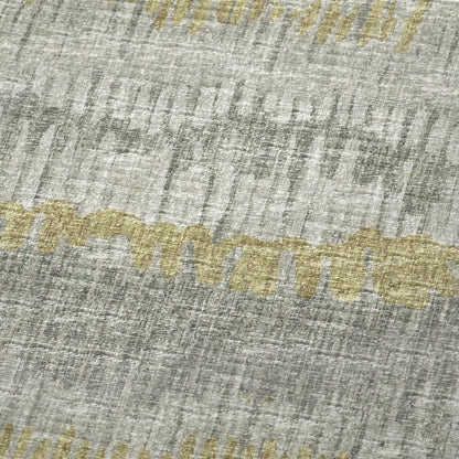 50" X 70" Sage And Gold Abstract Polyester Woven Plush Throw Blanket