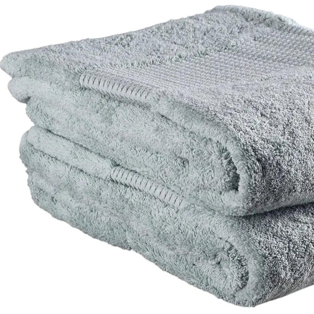 Set of Two Sea Green Cotton 30" X 54" Quick Dry Terry Cloth Bath Towels