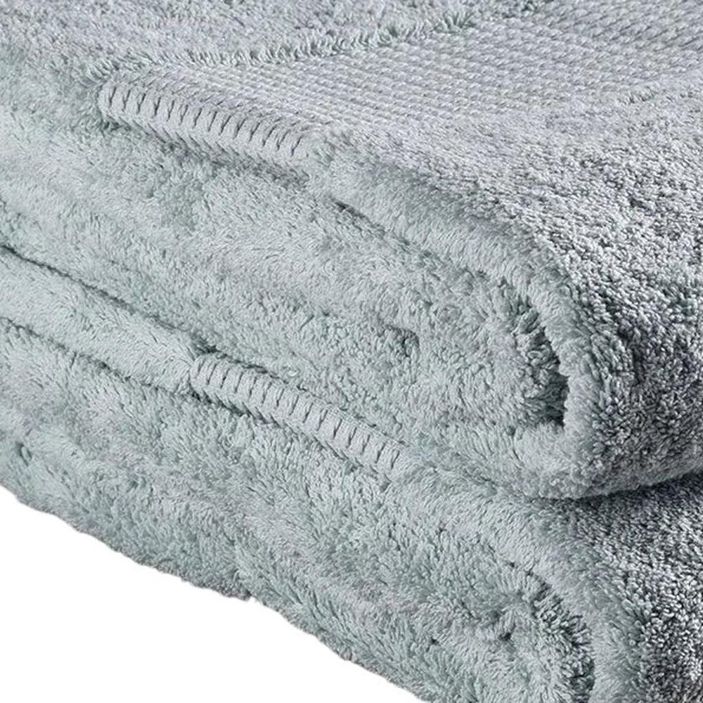 Set of Two Sea Green Cotton 30" X 54" Quick Dry Terry Cloth Bath Towels