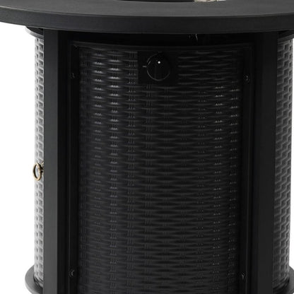 50000 BTU 32" Black Steel Propane Round Fire Pit