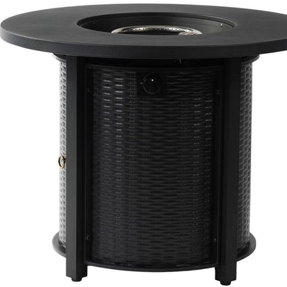 50000 BTU 32" Black Steel Propane Round Fire Pit