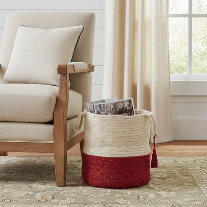 17" Ivory Nesting Jute Basket