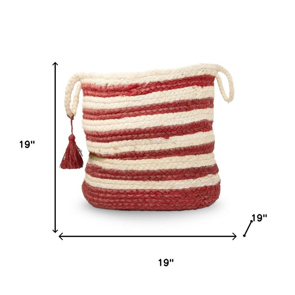 19" Ivory Nesting Jute Basket