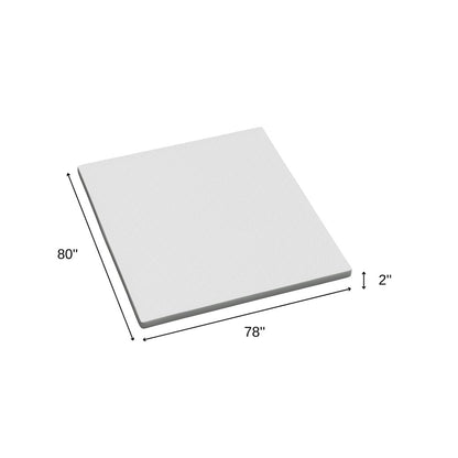 2" White Gel Memory Foam King Mattress Topper