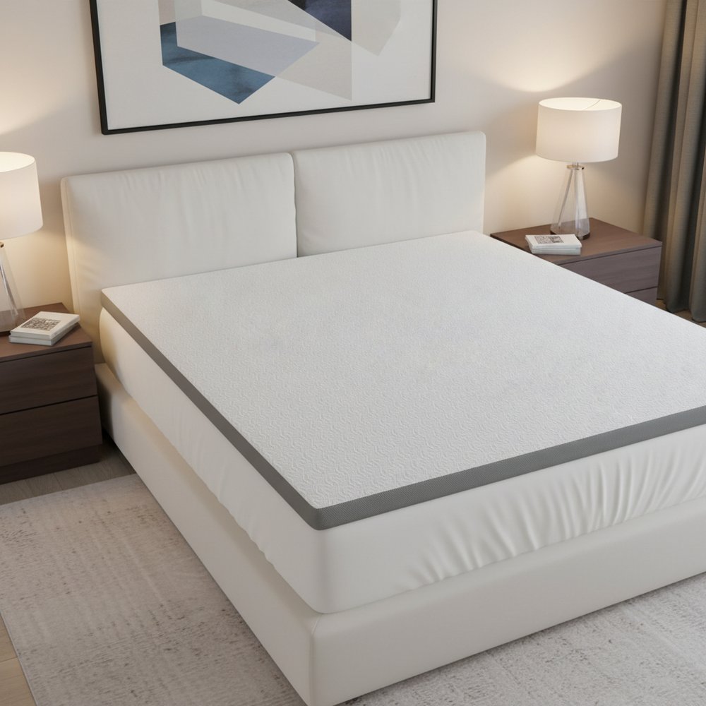 3" White Gel Memory Foam Twin Mattress Topper