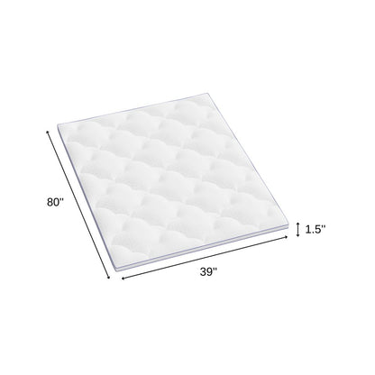 2" White Cotton Queen Mattress Topper
