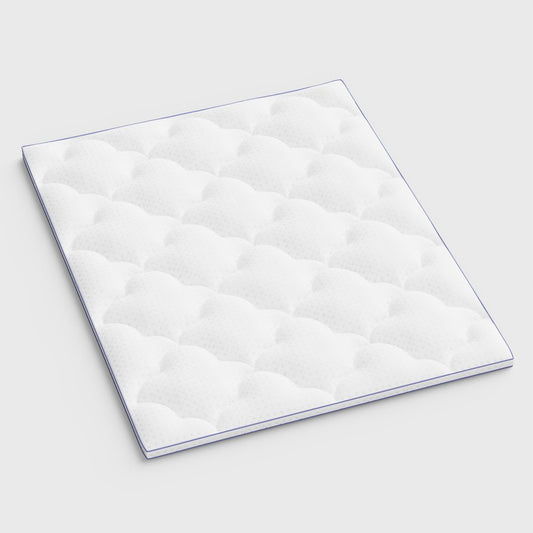 2" White Cotton Extra-long Twin Mattress Topper