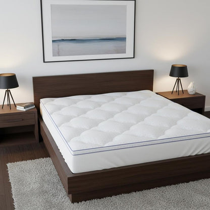2" White Cotton Extra-long Twin Mattress Topper
