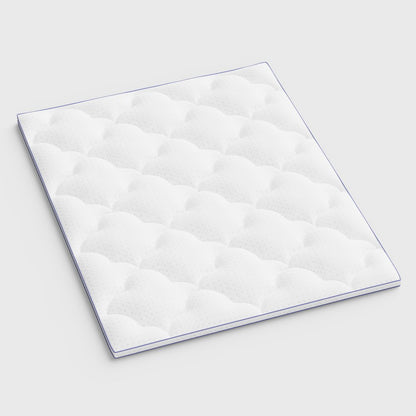 2" White Cotton Queen Mattress Topper