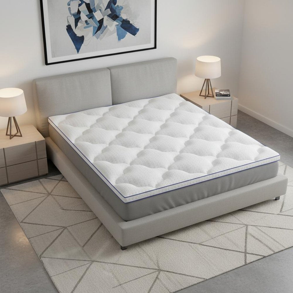 2" White Cotton Extra-long Twin Mattress Topper