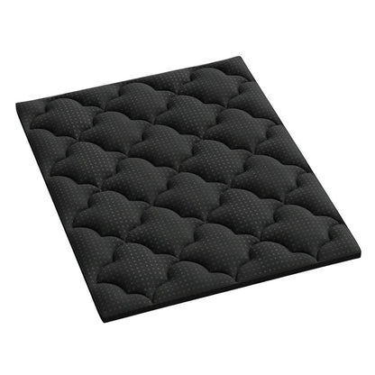 2" Black Cotton Twin Mattress Topper