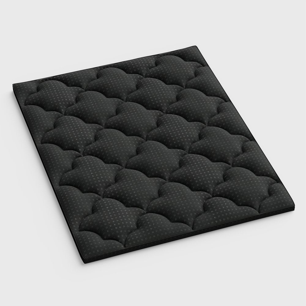 2" Black Cotton Full Double Mattress Topper