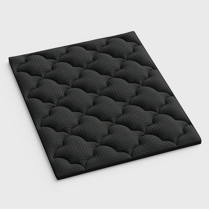 2" Black Cotton Twin Mattress Topper
