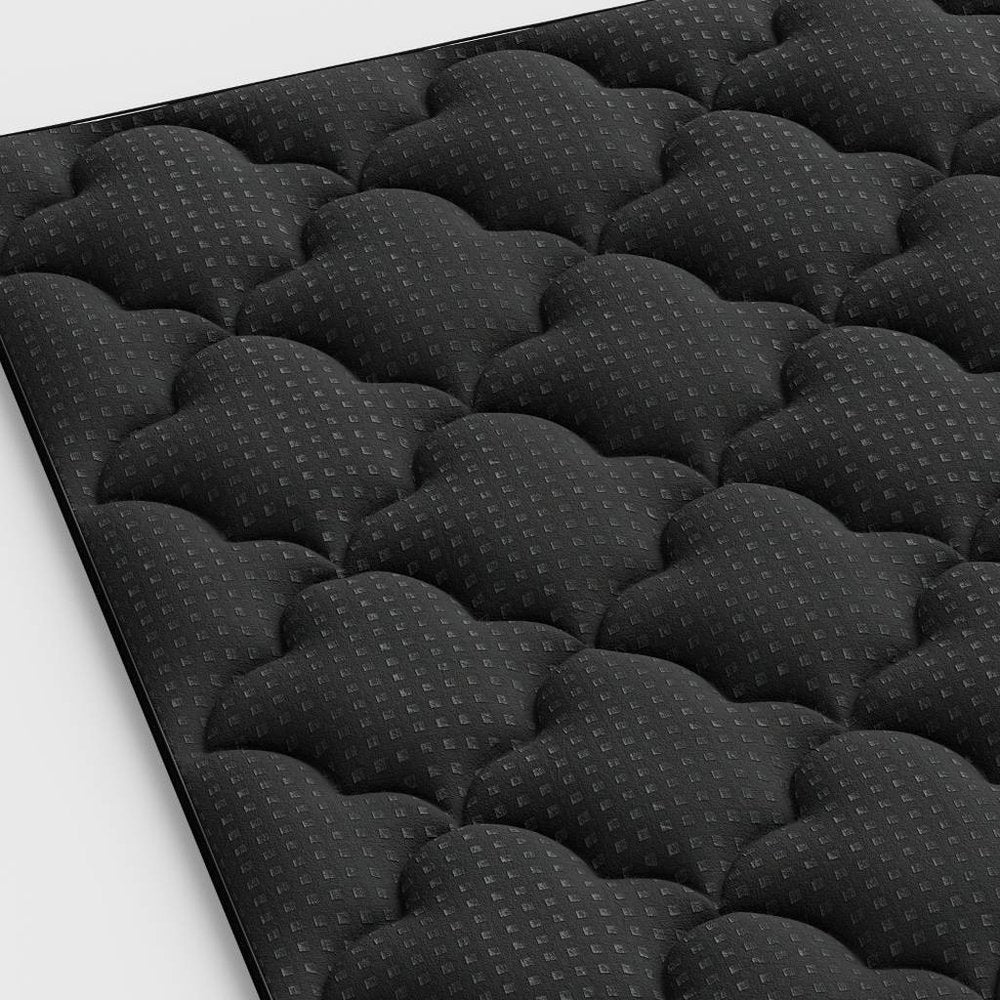 2" Black Cotton Full Double Mattress Topper