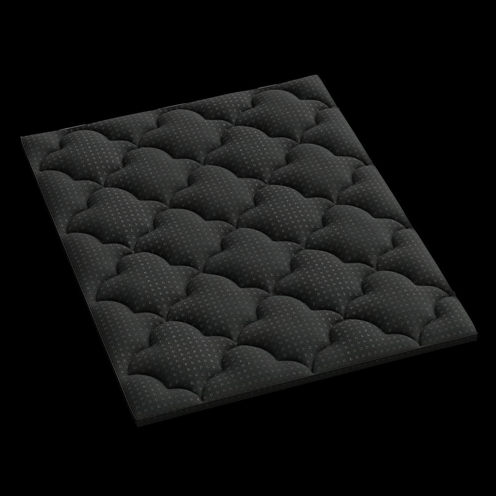 2" Black Cotton Twin Mattress Topper