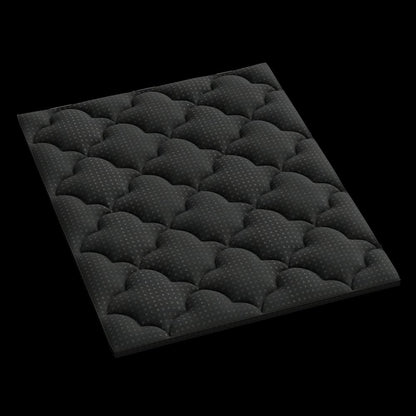 2" Black Cotton Twin Mattress Topper