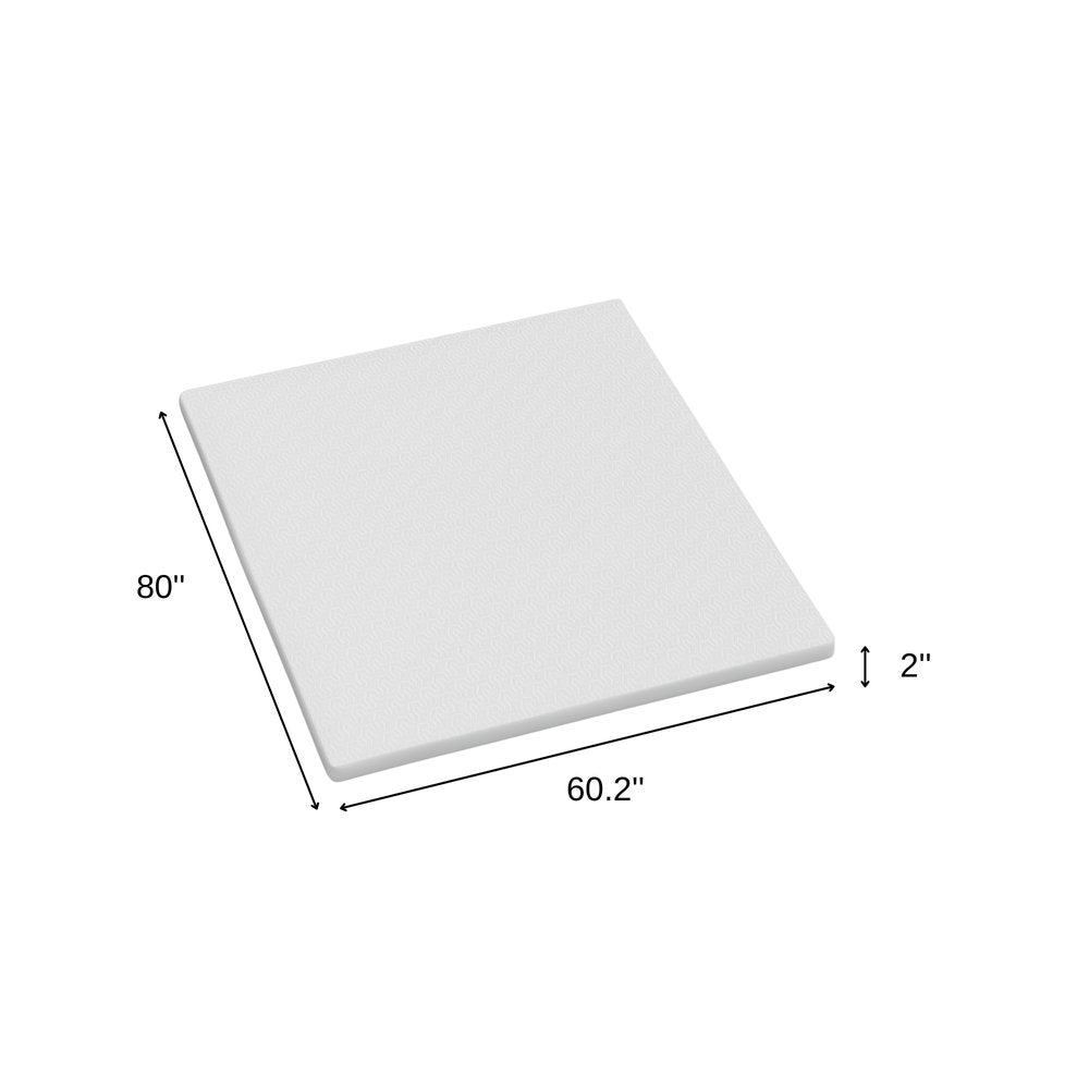 2" White Gel Memory Foam Twin Mattress Topper