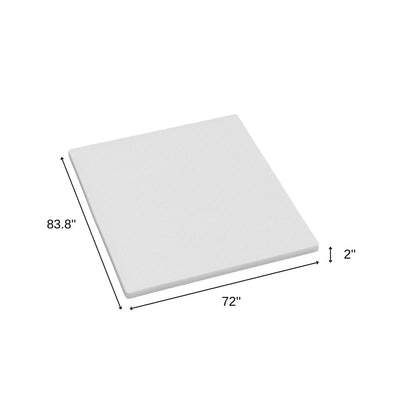 2" White Gel Memory Foam Twin Mattress Topper