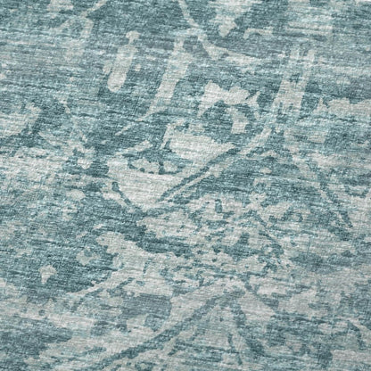 50" X 70" Blue And Ivory Damask Plush Throw Blanket