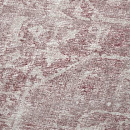 50" X 70" Pink And Ivory Damask Microfiber Plush Throw Blanket