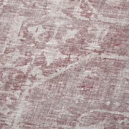50" X 70" Pink And Ivory Damask Microfiber Plush Throw Blanket