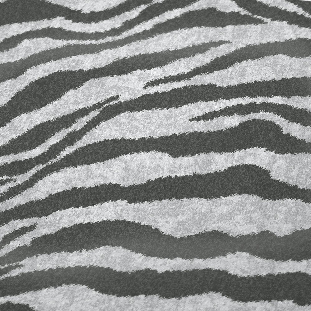 50" X 70" Gray And Ivory Zebra Plush Throw Blanket