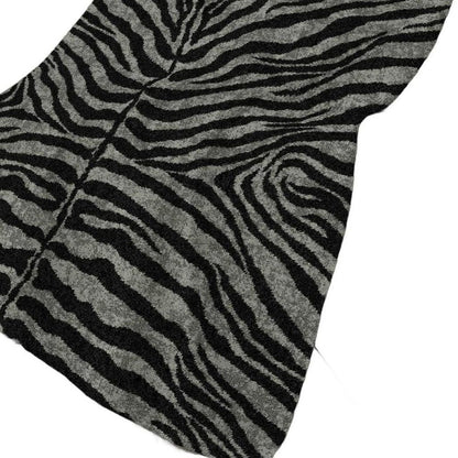 50" X 70" Black And Gray Zebra Plush Throw Blanket