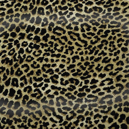 50" X 70" Beige And Black Leopard Plush Throw Blanket