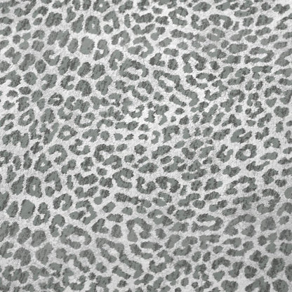 50" X 70" Gray And Ivory Leopard Microfiber Plush Throw Blanket