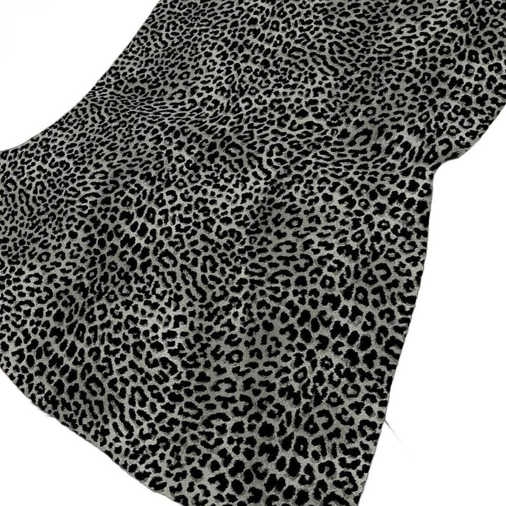 50" X 70" Black And Gray Leopard Plush Throw Blanket