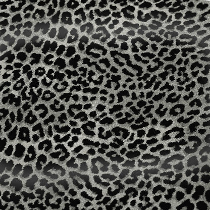 50" X 70" Black And Gray Leopard Plush Throw Blanket