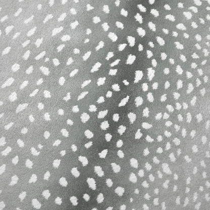 50" X 70" Gray And Ivory Animal Print Polyester Woven Plush Throw Blanket