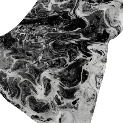50" X 70" Ivory And Black Abstract Polyester Woven Plush Throw Blanket