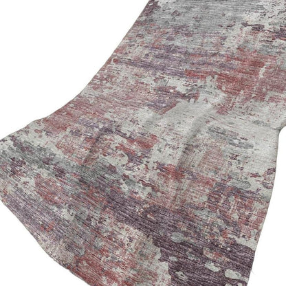 50" X 70" Pink Silver And Gray Abstract Polyester Woven Plush Throw Blanket