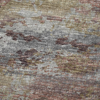 50" X 70" Mauve Copper And Silver Abstract Polyester Woven Plush Throw Blanket