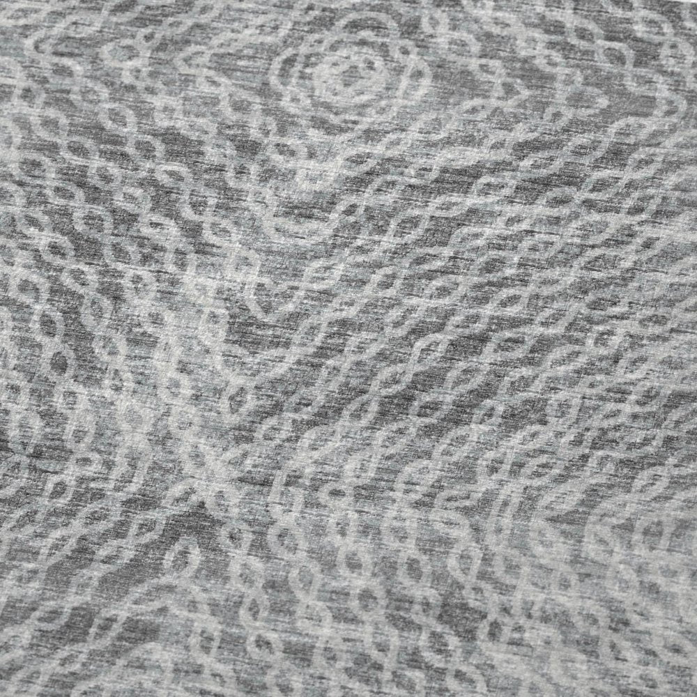 50" X 70" Charcoal And Gray Abstract Polyester Woven Plush Throw Blanket