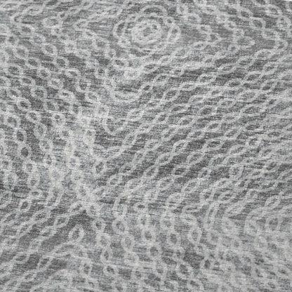 50" X 70" Charcoal And Gray Abstract Polyester Woven Plush Throw Blanket