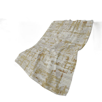 50" X 70" Coffee And Beige Abstract Polyester Woven Plush Throw Blanket