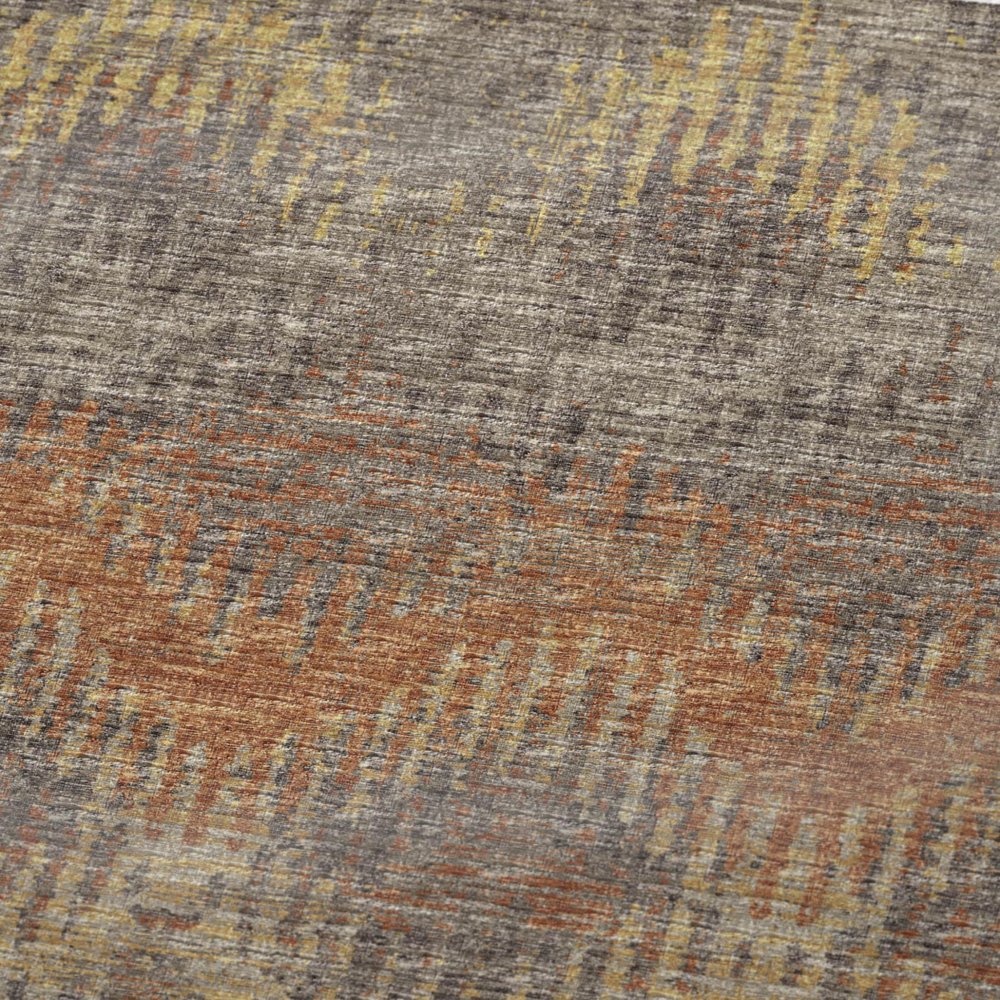 50" X 70" Orange Gold And Gray Geometric Polyester Woven Plush Throw Blanket