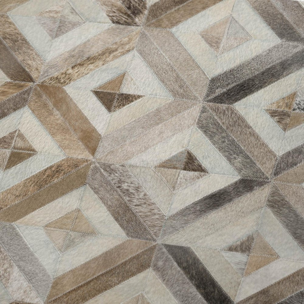 50" X 70" Gray And Brown Geometric Microfiber Plush Throw Blanket